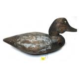 Cayuga Lake Drake Redhead Carved Wooden Decoy,