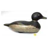 Carved Wooden Duck Decoy with weight