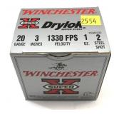 Winchester 20 Ga. 3" #2 steel shot shells, 25 Rds.