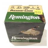 Remington 20 Ga. 2 3/4" 4-shot pheasant loads,