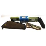 Lot: 3-Plano Plastic cartridge cases, 2-holsters