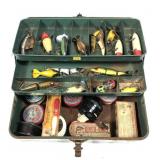 Early Union tackle box with contents includes