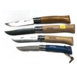Lot: 4- Opinel Folding Knives, includes No. 10,
