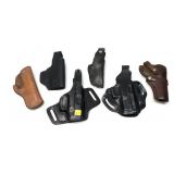 Lot, 6 assorted leather holsters