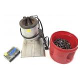 Lee Lead Pot with misc. lead and .38 Spl. lead