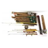 Large Lot: Assorted Tip-Ups and Ice Fishing Rods