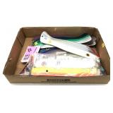 Lot, large reflective fishing flasher