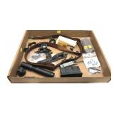 Lot: Assorted Gun Parts, Grip, Strap and
