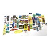 Lot, assorted fishing items including:  lures,