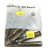 Bag of Weatherby .300 Mag cartridges, 6 Rds.