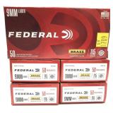 x5- Boxes of 9mm Luger 115-grain FMJ RN