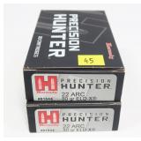 x2- Boxes of .22 ARC 80-grain ELD-X Hornady