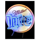 Miller Lite neon sign, 17" x 16", working