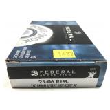 Box of .25-06 REM 117-grain SP Federal cartridges,