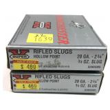 x2- Boxes of 20 Ga. 2.75" Winchester hollow point