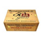 Winchester Wooden Ammo Box with removable top,