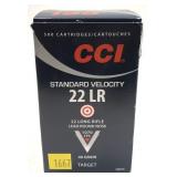 Brick of .22 LR CCI target cartridges, 500 rounds