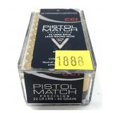 Box of CCI .22 LR. Pistol Match cartridges, 50
