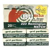 x5- Boxes of .223 REM 69-grain HP BT PPU
