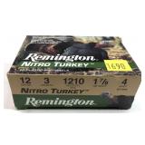 Box of 12 Ga. 3" No. 4 Remington Nitro