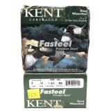 Lot, 2 boxes Kent 12 Ga. 3" steel waterfowl