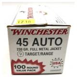 Box of .45 Auto Luger 230-grain FMJ Winchester