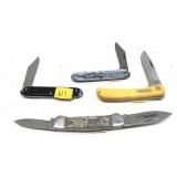 Lot, 2 Imperial 1-blade folding knives and 2