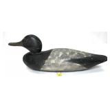 Bluebill Drake Wooden Carved Decoy with painted