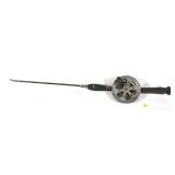 Vintage Ice Fishing Rod with Aluminum Reel