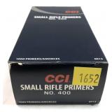 Box of 1,000 CCI small rifle primers No. 400,