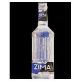 Vintage Zima tin bottle sign, 30" L x 8 1/2"