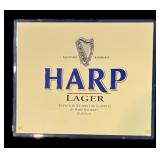 Harp Lager tin sign, 19" x 23"