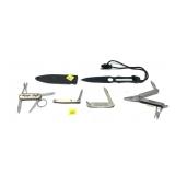 Lot, assorted folding knives, multi tool and