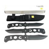 Fusion by SOG F04T set of 3 throwing knives with