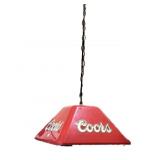 Coors plastic hanging light with chain,