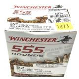 Box of .22 LR. HP Winchester cartridges, 555 Rds.