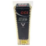Box of .22 LR. HP CCI Mini-Mag cartridges, 100