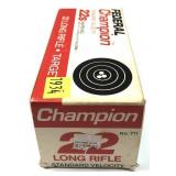 Brick of .22 LR. Federal Champion cartridges,