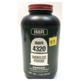 1 lb. bottle of IMR 4320 smokeless powder, 1 lb.