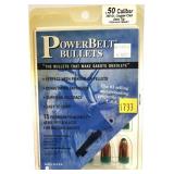 Package of .50 Cal. 348-grain Power-Belt bullets,
