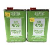 Lot: 2- Tins of Dupont Smokeless Powder -NO