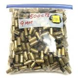 Bag of 9mm Brass, 500 pcs.