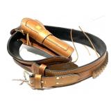 Leather Cartridge Belt, marked 357 with Embossed