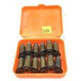 Lot, .45 ACP. in plastic case : 6 cartridges in