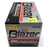Brick of .22 LR Blazer cartridges, 500 rounds