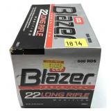 Brick of .22 LR Blazer cartridges, 500 rounds