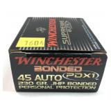 Box of .45 Auto 230-grain JHP Bonded Personal