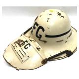 WWII Civilian Helmet with face mask "Fire Guard"