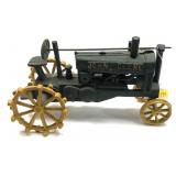 John Deere 02 cast iron tractor, 11" L x 7" H