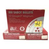 x3- Boxes of 12 Ga. 3" BRI sabot slugs -x3 boxes